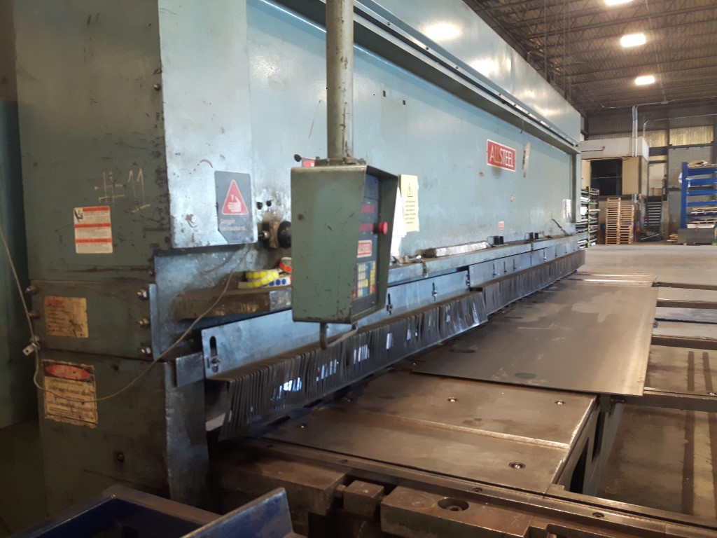 Allsteel 20 foot x 3/8 hydraulic shear, Machine ID: 7612